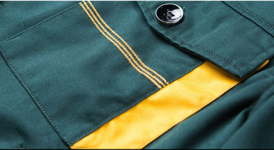 维修工作服的案例之内蒙古兆弘汽车维修(图2) 维修工作服几何式拼接口袋